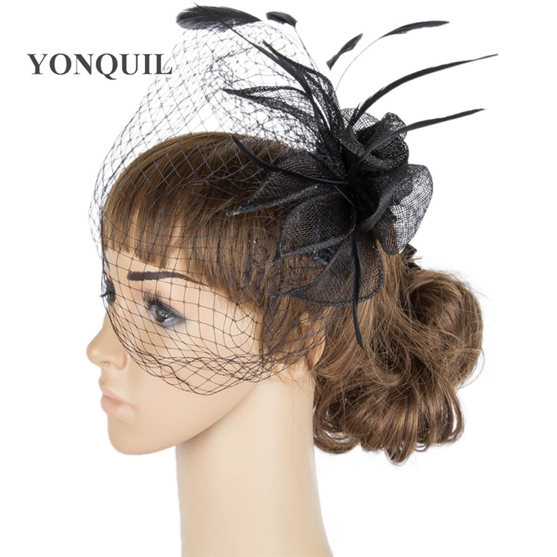 21 Colors High Quality Sinamay DIY Rose Hair Fascinators Bridal Veils Mesh Hats Accessories For Elegaht Women Party Wedding