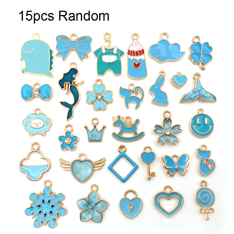 Dijes de esmalte rosa con forma de corona de ballena para mujer, accesorios para hacer joyas, pulseras, collares, pendientes, 15 Uds