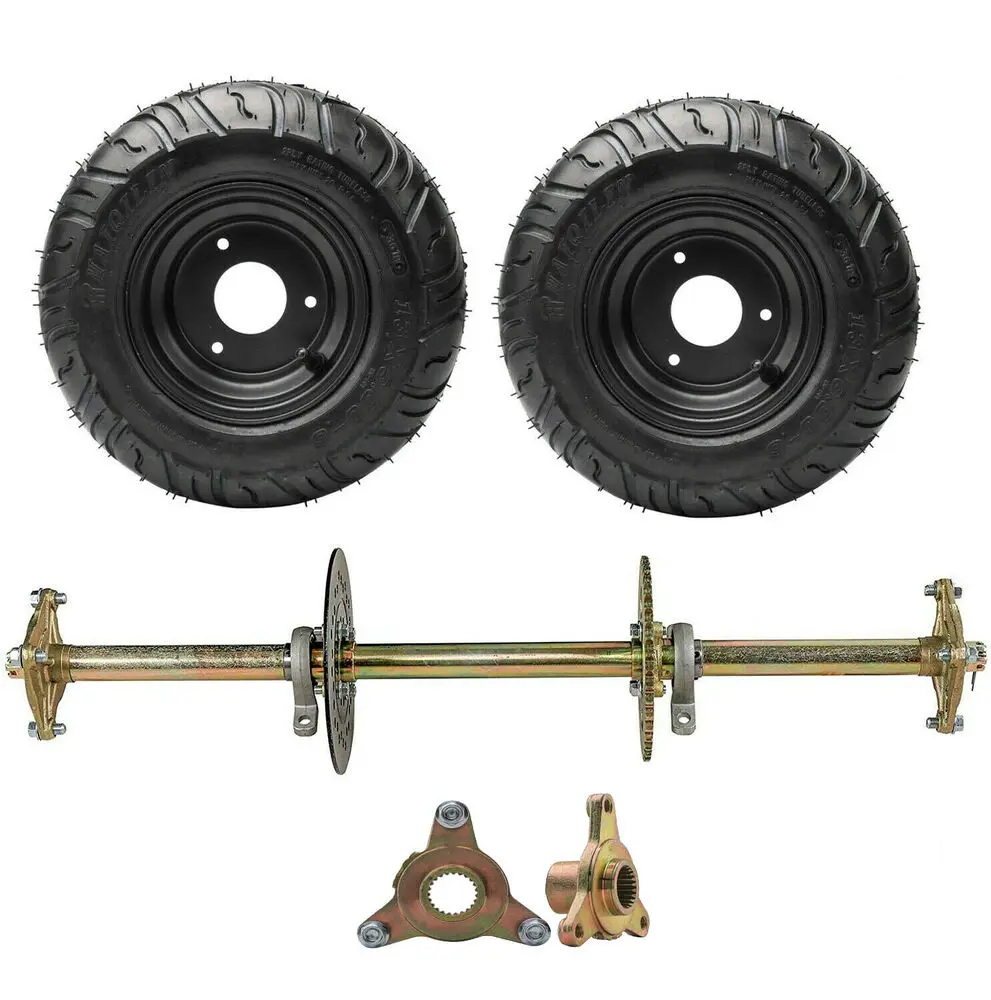 New 810mm Drift Trike Go Kart Rear Axle Kit Complete for 6" Wheels Hubs ATV Quad Buggy Motorcycle Accessories Tires Parts