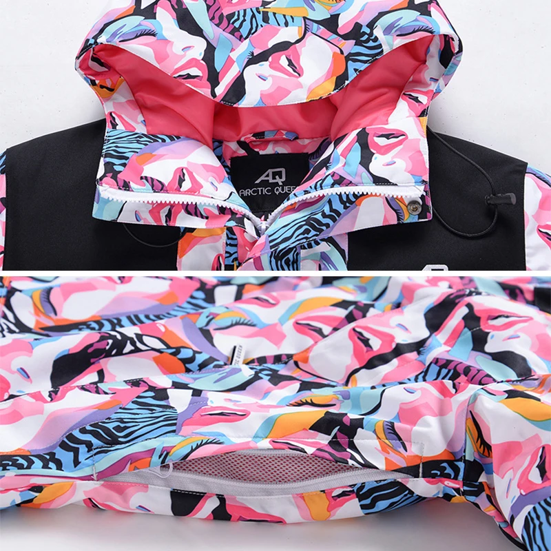 2024 Hooded Jacket Pants Women Ski Suit Outdoor Mountain Woman Snowboard Sets Windproof Alpine Snowmobile Female Outfits Clothes