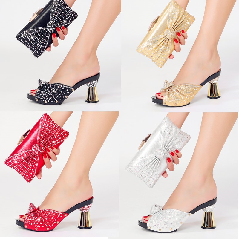 shoes for women 2023 Sexy slippers High heels Nigeria Africa Suitable for Party wedding Birthday Wearing slipper