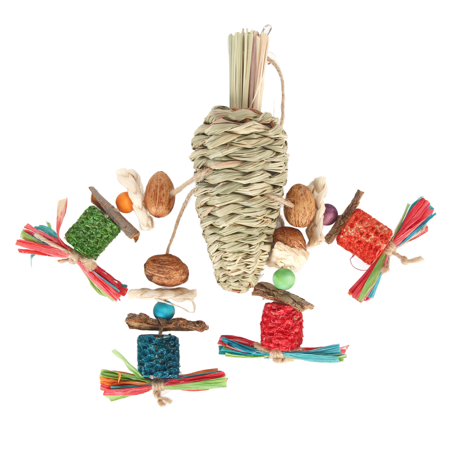 Bird Chew Toy Beak Grinding Colorful Boredom Relief Parrot Bite Toy For Cockatiel Lovebird Budgie