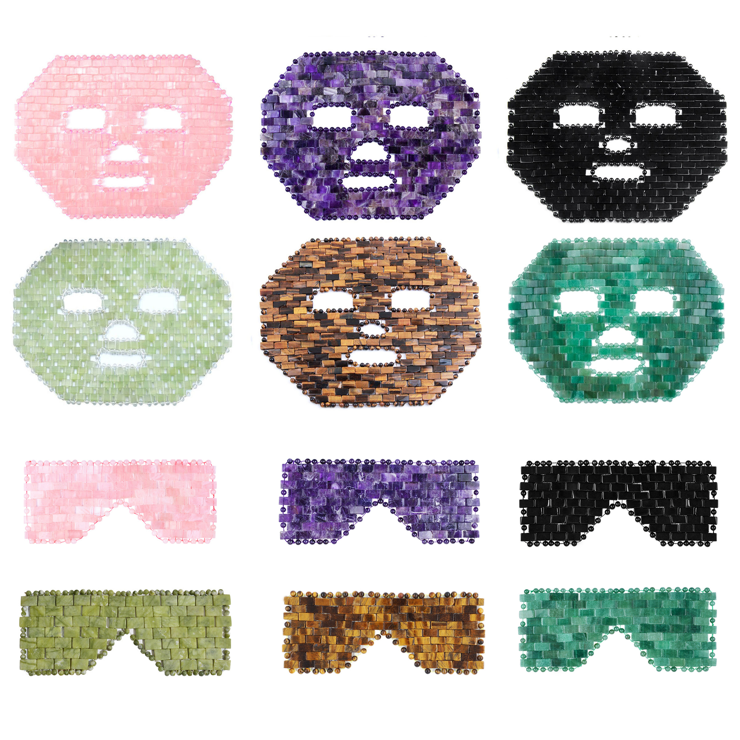 Natural Jade Face Eye Mask Quartz Stone Cold Therapy for Face Skin Care Jade Masks Anti-aging Dark Circles Facial Care Tool