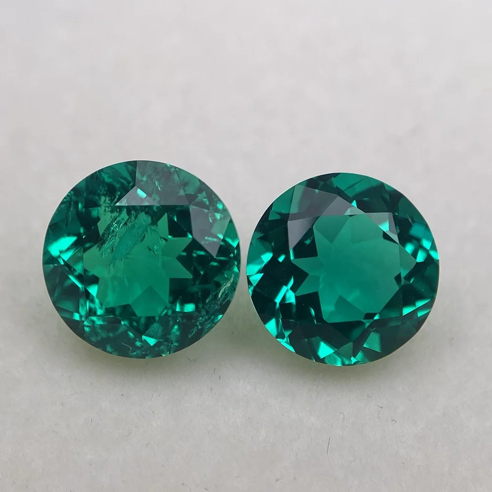 Pirmiana Columbia Color Lab Grown Emerald Hand Made Gemstone for Jewelry Rings Earrings Making