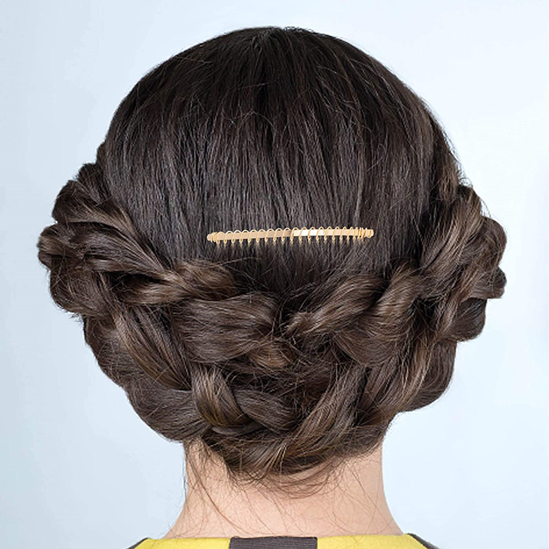 10pcs Metal Hair Slide Comb Base Headdresses Headband Pony Hook Clip Fork For Men Chinese Detangling Jewelry Making Decorative