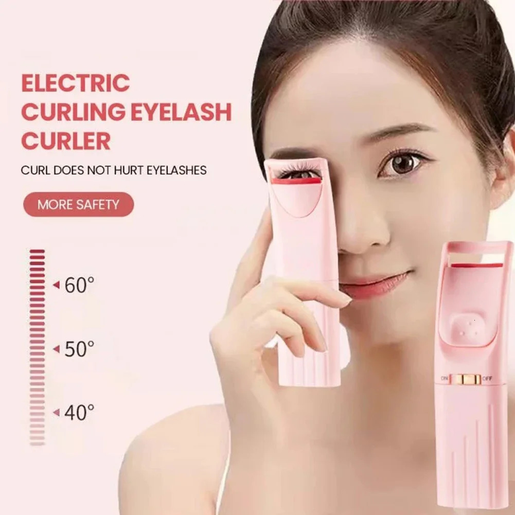Portable 3 Temperature Mode Electric Heated Eyelash Curler Long Lasting Eyelash Makeup Tools Eyelash Curling Tools Makeup tools 240621