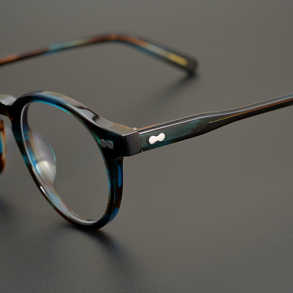 New Vintage Acetate Eyeglass Frame 9553 Hand Made In Japan Women Men Classical Round Style High Completed Quality