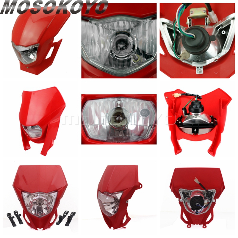 Headlight Motocross Enduro Fairing Dirt Bike Headlight Headlamp For Honda CRF 450 250 300 450F 250F Motorcycle Accessories Parts