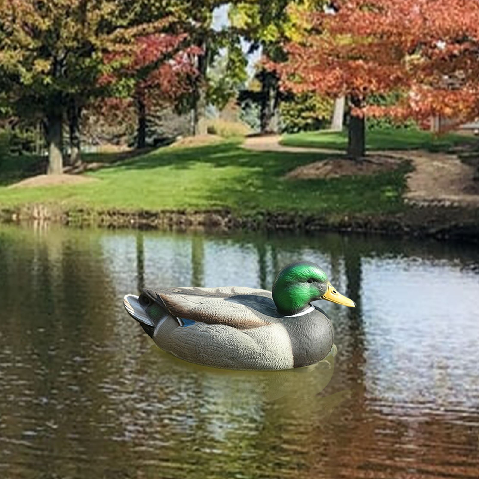 Fishing Hunting Decoy Plastic Duck Decoy Drake with Weighted Floating Keel