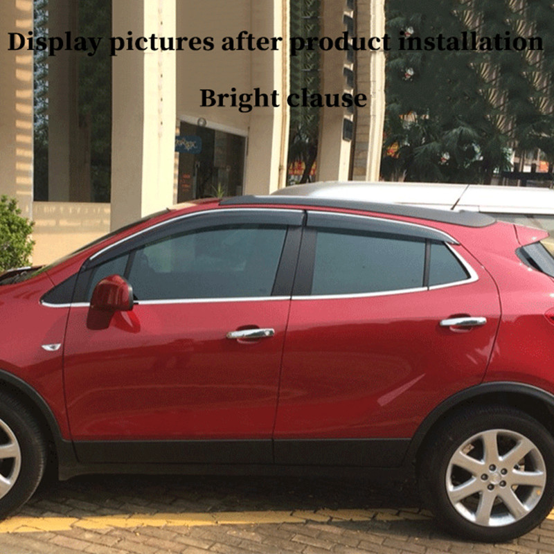 For Buick Encore 2013-2019 Window Visors Awnings Shelters Rain Sun Deflector Guard Vent Protector Cover 4Pcs Car Accessories