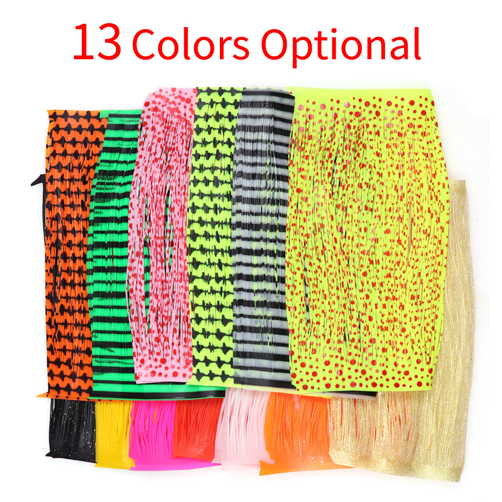 Bimoo Grizzly Barred Rubber Flutter Silicone Legs For Tying Streamer Nymph Fly Rubber Jigs Spinner Buzzbait Lure Silicone Skirts