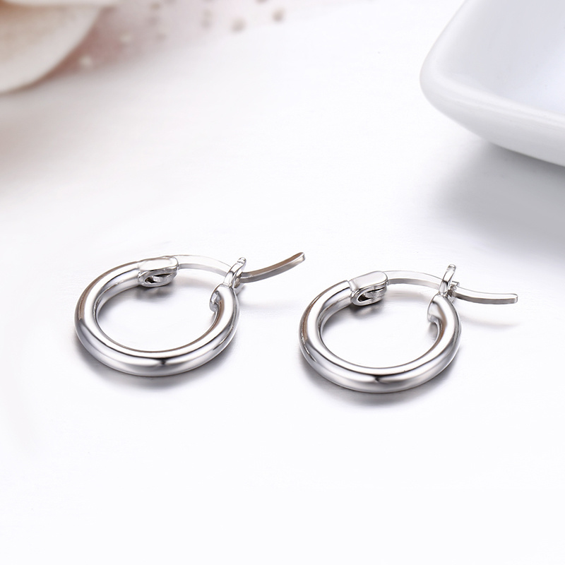 Small Round 925 Sterling Silver Circles Huggies Creole Hoops Earrings For Women Jewelry Baby Girls Kids Children Ohrringe Aros