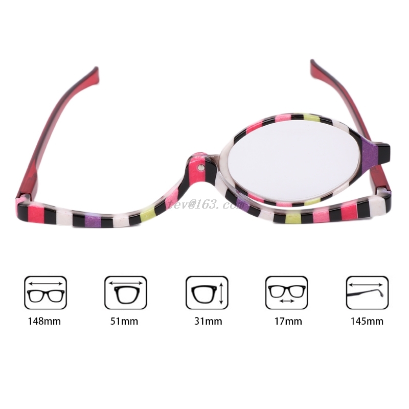 Magnifying Glasses Makeup Cosmetic Reading Glass Folding Eyeglasses +1.0~+4.0 #J
