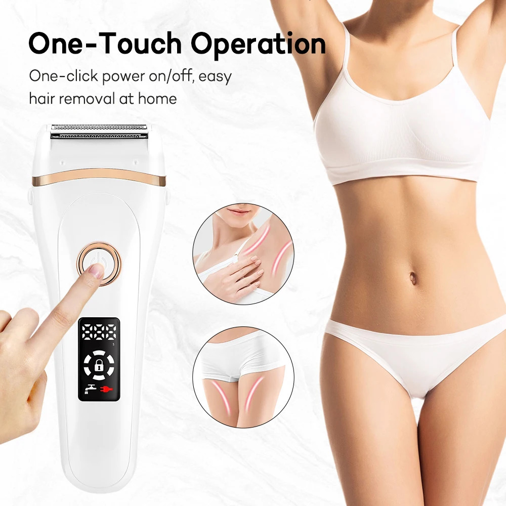 USB Rechargeable Women Painless Electric Epilator Beard Hair Removal Womens Shaving Machines Portable Female Hair Trimmer 240624