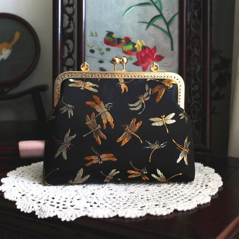 NEWEST Pure Handmade Chain Women Shoulder Crossbody Bag Vintage Designer Lock Shell Vintage Bags Women's Handbags Purses Wallet