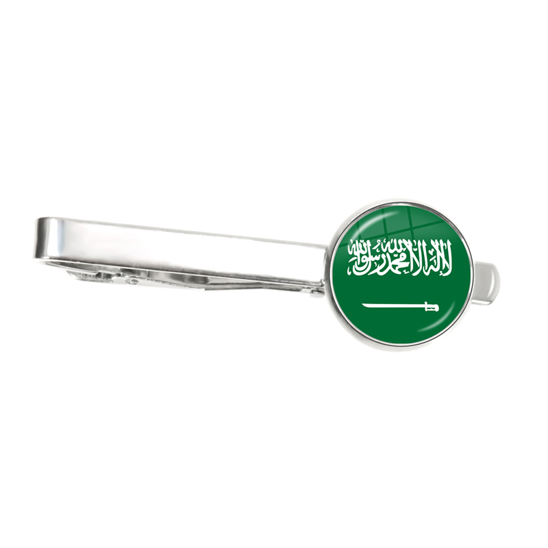 Malta Zambia Zimbabwe Latvia Armenia Azerbaijan Saudi Arabia UAE Morocco National Flag Tie Clip Ornament for Male Gentleman