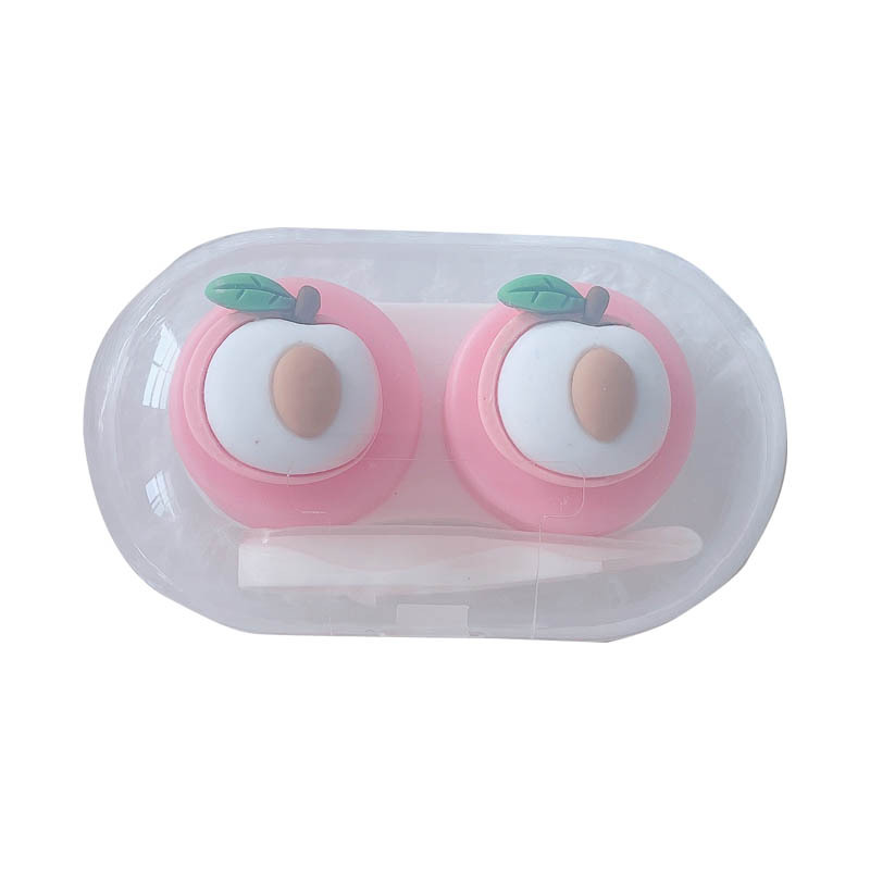 Fruit Style Glasses Cosmetic Contact Lenses Box Cute Contact Lens Case for Eyes Travel Kit Holder Container Travel Accessories