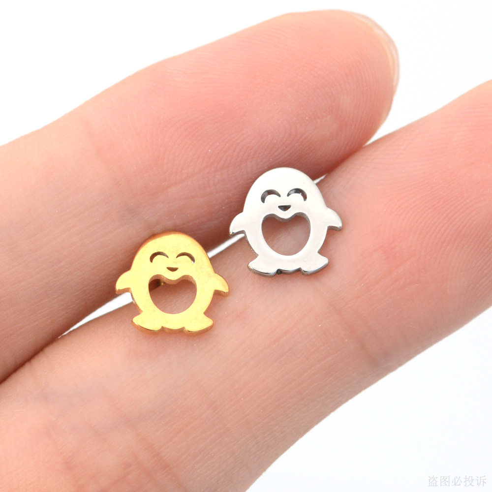 Starose 2Pcs Animal Dolphin Bird Ear Piercing Helix Stud Earring Surgical Steel Bar Tragus Cartilage Piercing Flat Conch Jewelry