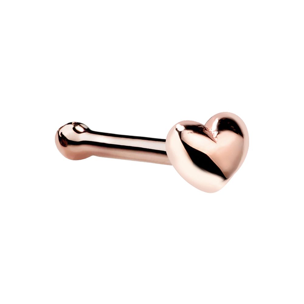 1Pc 18G 1.0*6mm+3mm Rose Gold Color nose studs body earring India Style Nose Studs Ring Fake Nose Ring Faux Piercing