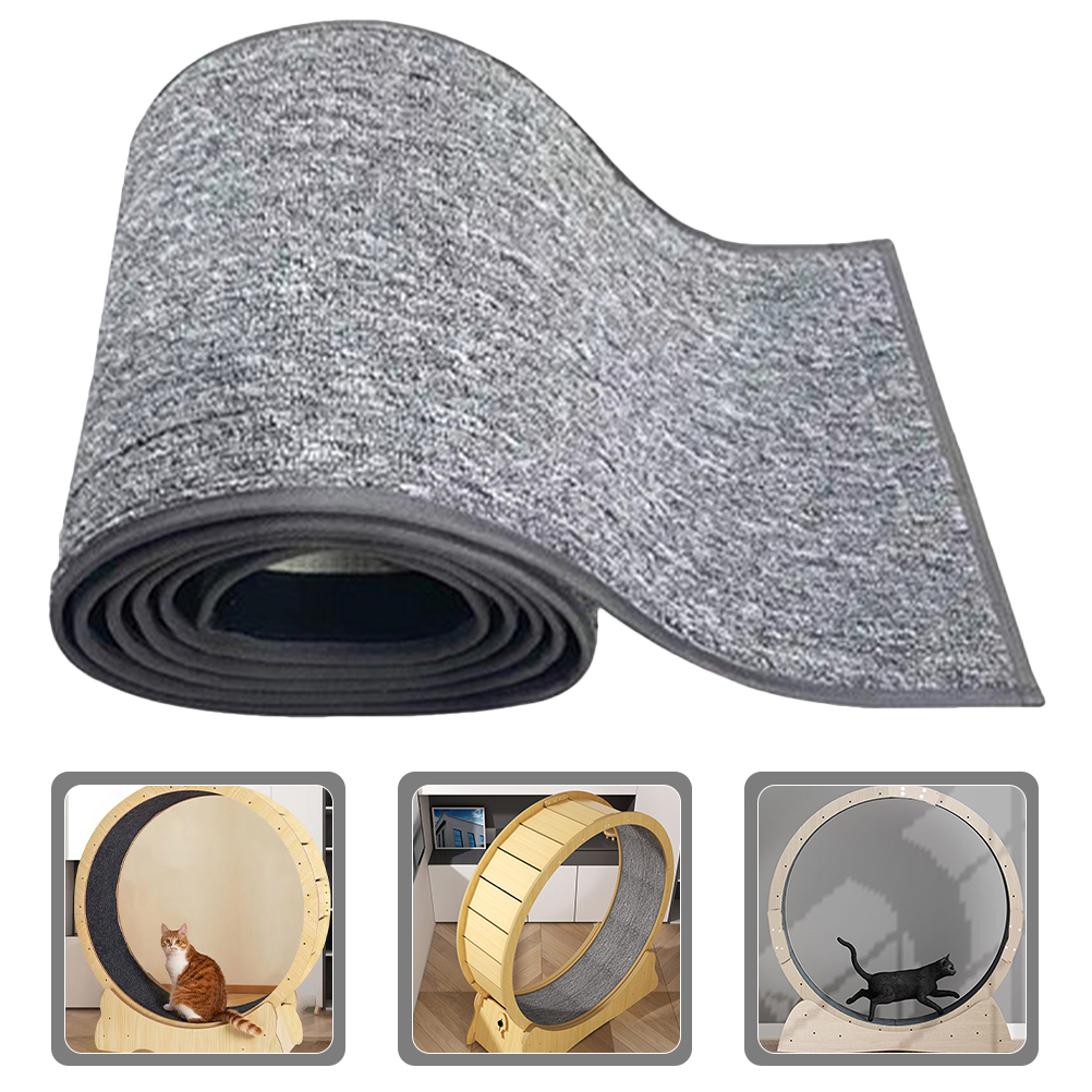 Pet Cat Treadmill Climbing Frame Toy Scratching Blanket Accessories Board Track Toys Mat for Wheel Wood Plush Exercise