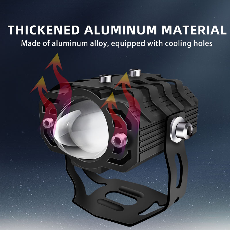 Car Motorcycle Driving Light Vehicle Headlight Projector Lens Lamp ATV Scooter Auxiliary Spotlight Lamp Moto Fog Light Bar 12V
