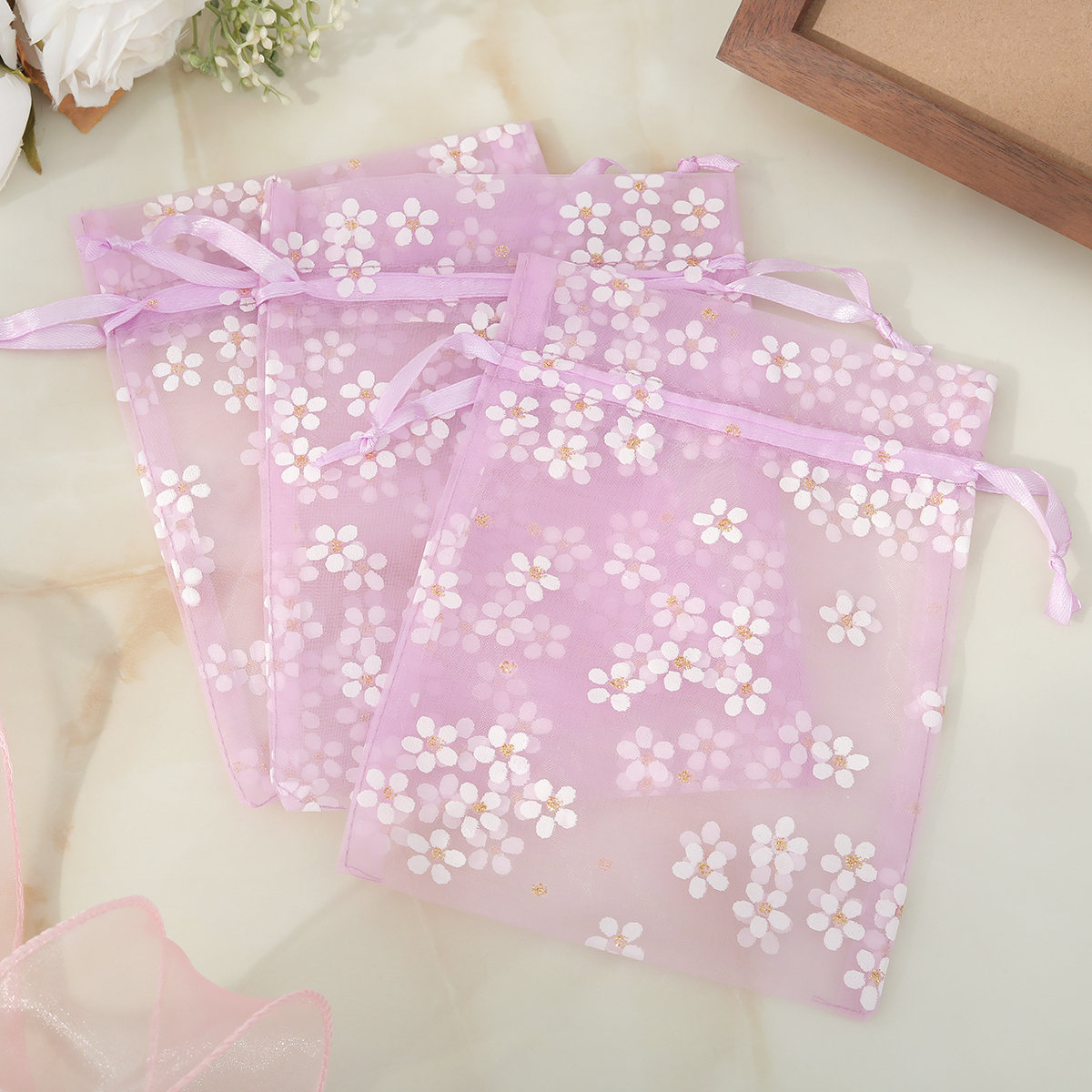 Organza bronzing storage bag jewelry food cosmetics gift bag