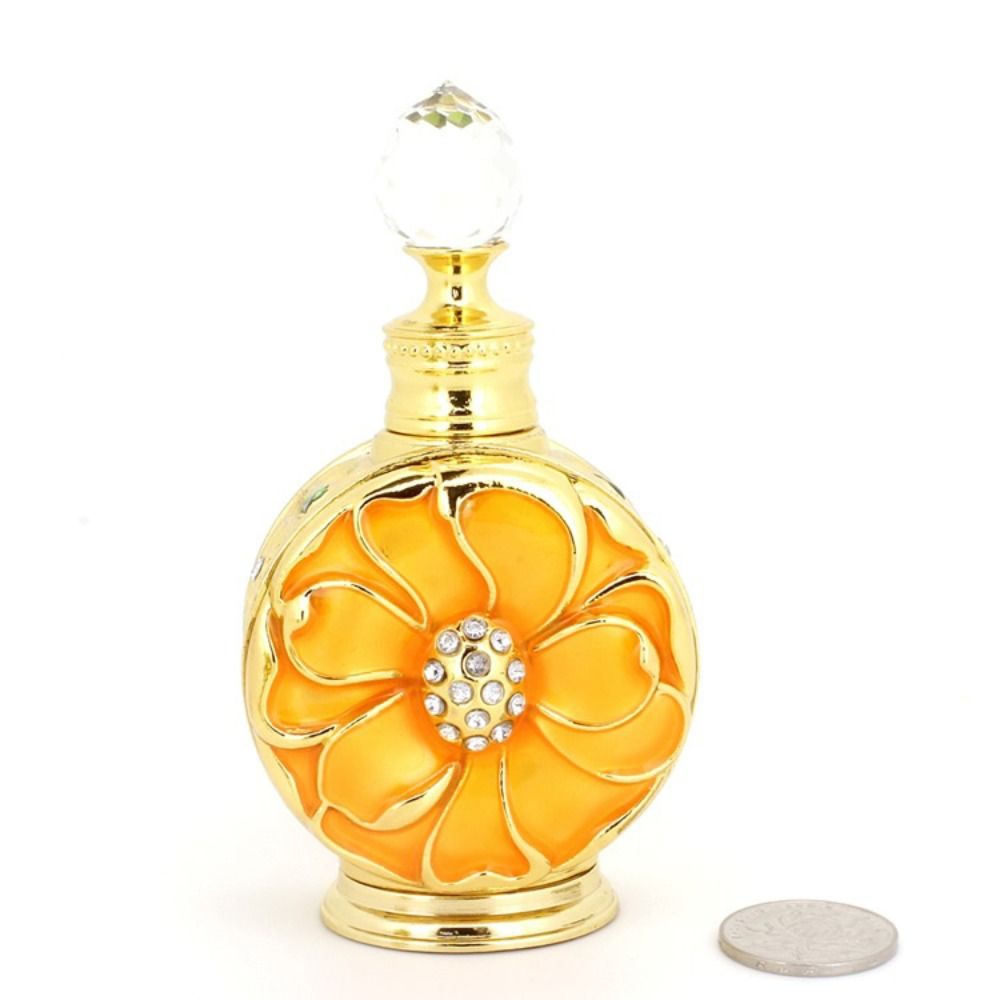 Fragrance Bottle Crystal Desert Flower Perfume Bottle Refillable Bottle Empty Cosmetics Container Essential Oil Dropper Bottle