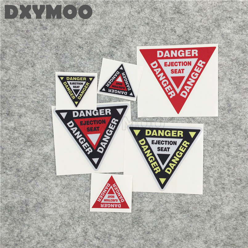 DANGER EJECTION SEAT Car Stickers Warning Color Auto Window Motorcycle Decal Bumpers 3M