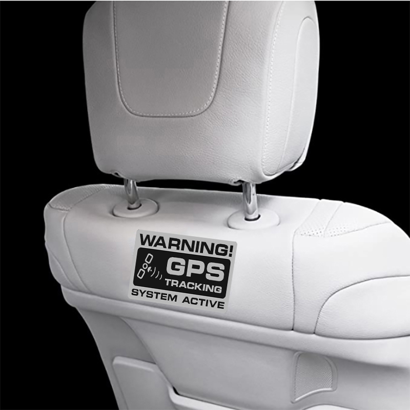 12cm*8cm Cover Scratch Car Sticker Noticeable Warning GPS Tracking System Active Sunscreen Waterproof Decals Auto Parts,1pcs