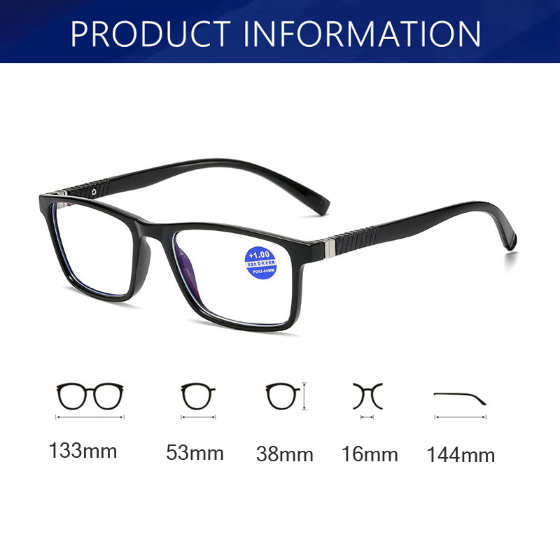 Zilead New Invisible Bifocal Reading Glasses Anti Blue Light Presbyopic Eyeglasses For Women Men Diopter+1.0+1.5+2.0+2.5+3.0+4.0