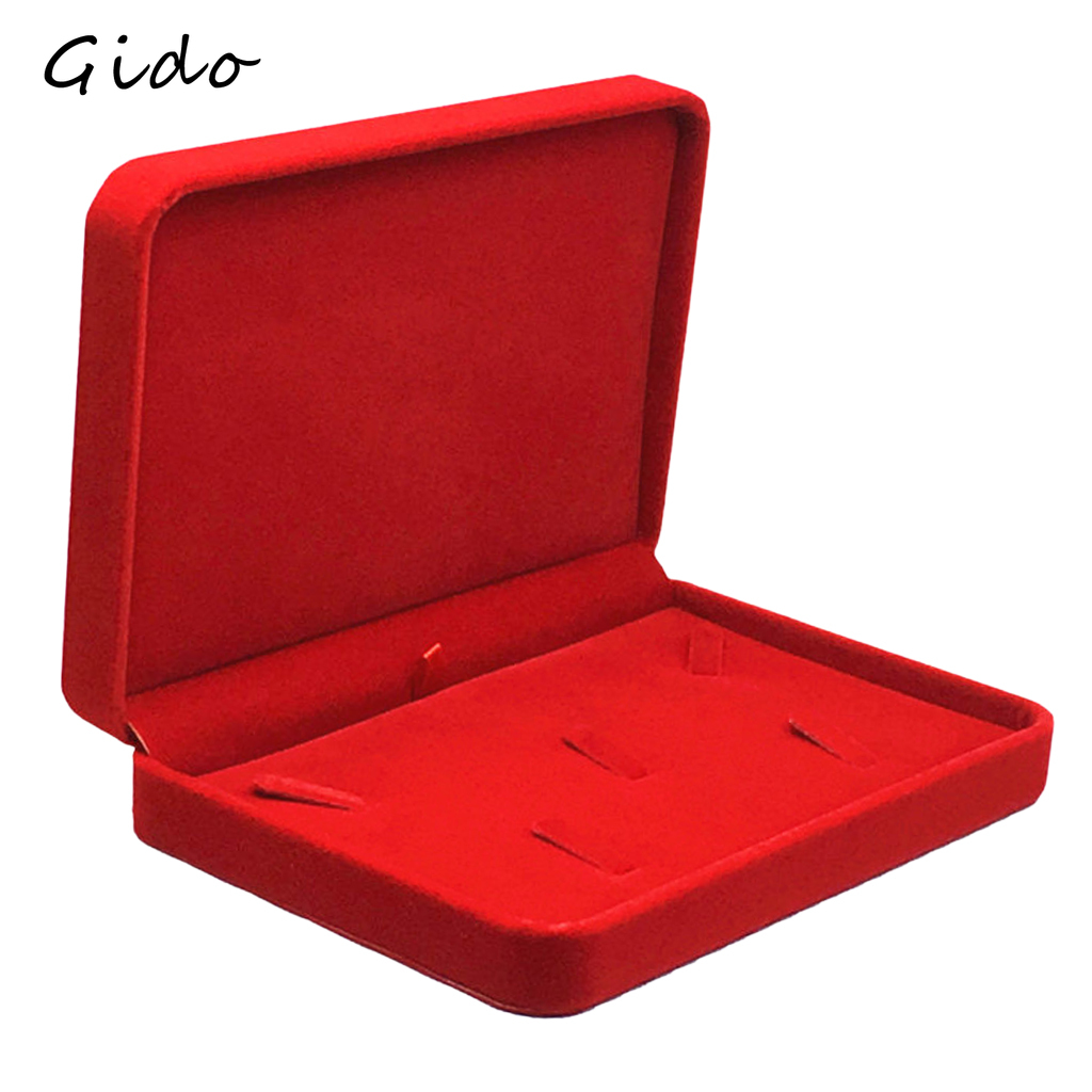 Jewelry Boxes and Packaging Velvet Jewelry Set Boxes Tray Travel Necklace Storage Display Case Jewelry Necklace Gift Box
