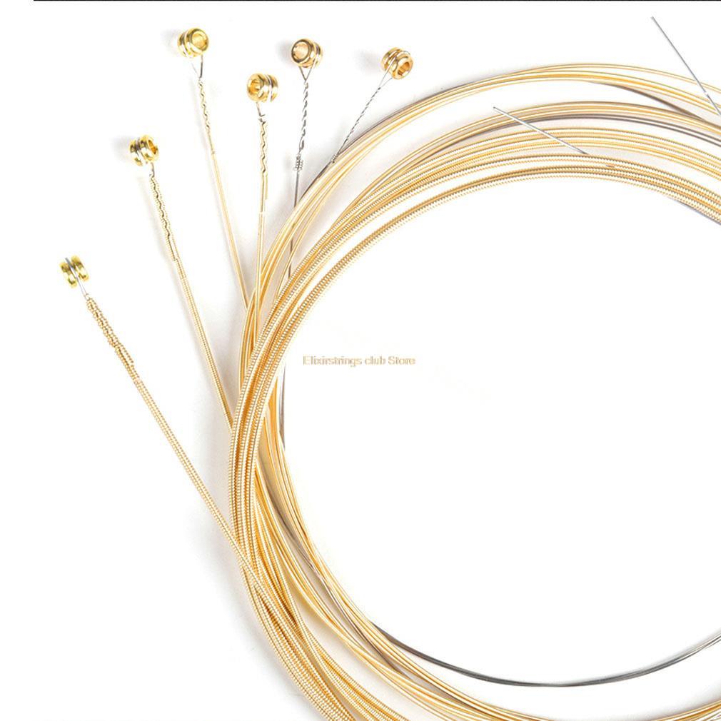 Elixir Acoustic Guitar Strings For Electric Play Popular Music Rock 80/20 Bronze Nickel 11002 16052 16027 11-52 Guitar Accessory