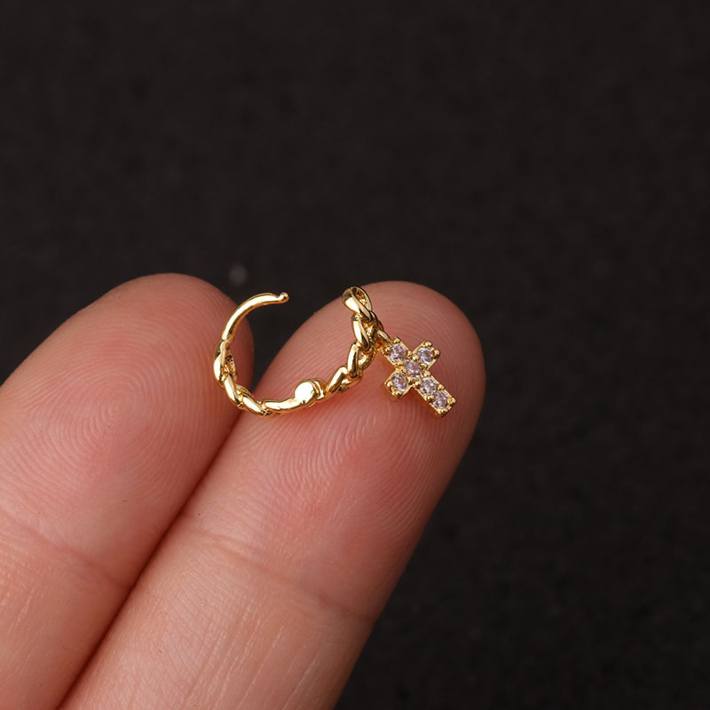 1 Piece Surgical steel Tiny 5mm Color Tiny Hoop Earring Piercing Cz Tragus Daith Rook Cartilage Ear Piercing Jewelry