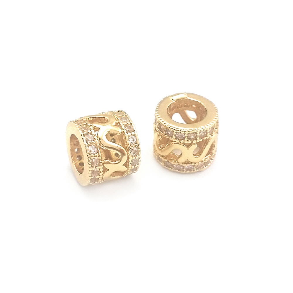 High Quality 18K Gold Color Brass Cylinder Barrel Oblate Wheel Spacer Beads Bracelets Beads Jewelry Making Diy Accessories