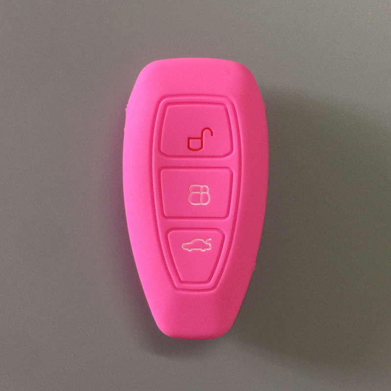 silicone car key cover case For Ford Focus 3 4 MK3 ST RS Kuga Escape Ecosport Fiesta 3 Buttons Smart Remote Fob Protect Cover