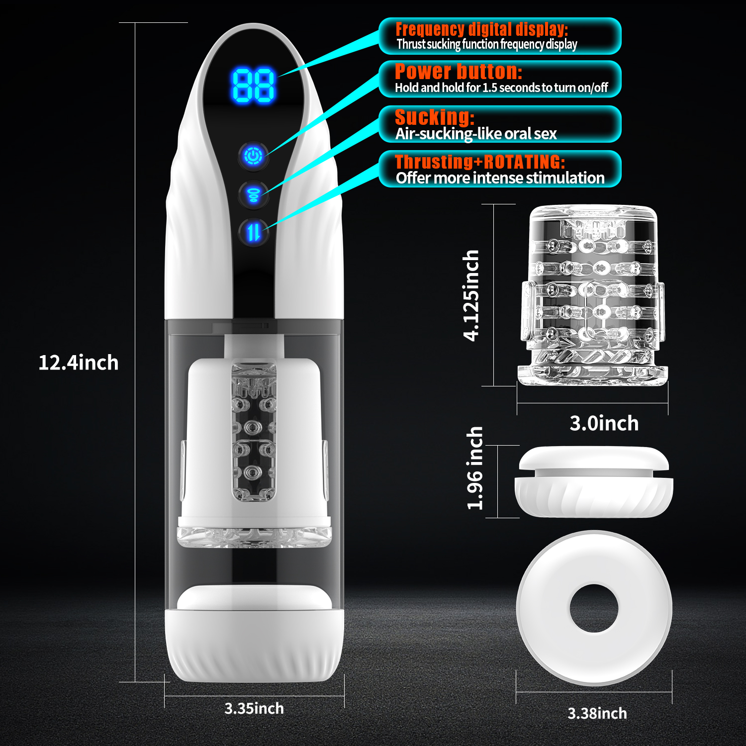 Automatic Sucking Male Masturbator With Thrustiing Rotating Pocket Pussy Penis Vacuum Pump Male Stroker Sex Machine For Men
