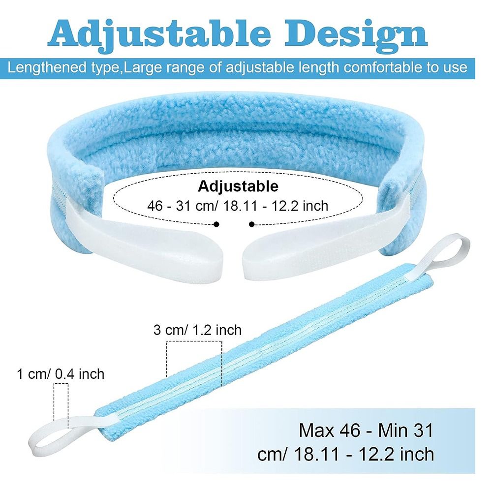 2PCS Tracheostomy Tube Holder Adjustable Tracheostomy Supplies Tube Holder Soft Reusable Tracheostomy Care Kits