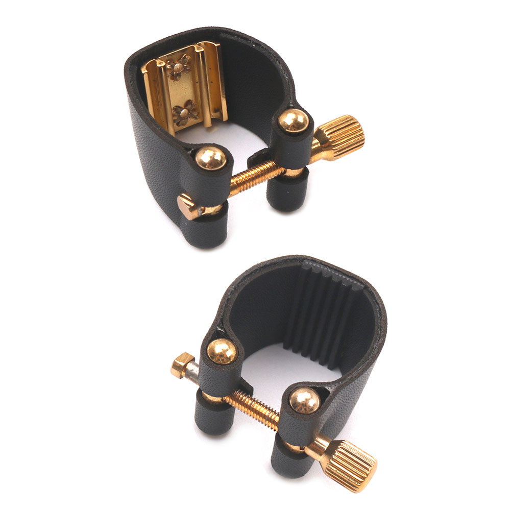 Mouthpiece Ligature Soprano Sax Mouthpiece PU Leather Saxophone Accessories Black For Soprano Sax Meta Durable