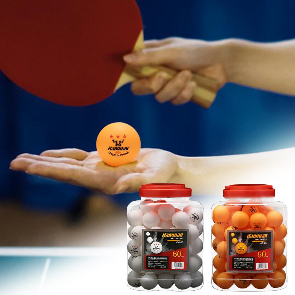 Pingpong Balls High-quality Table Tennis Balls Durable 60pcs Ping-pong Balls for Recreational Play Elastic Impact Resistant Abs