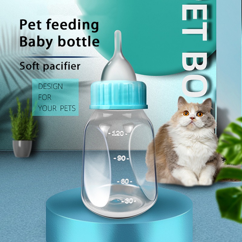 free shipping 120ml Puppy Feeder Pet Nursing Kit Milk Bottle Nipple Feeding Bottles for Small Animals