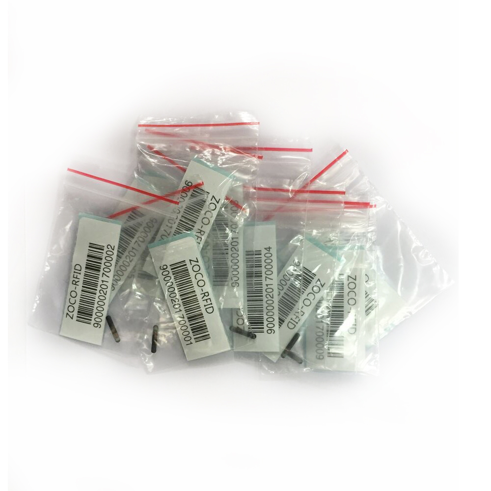 10pcs FDX-B 12/8mm Cat Dog Microchip Animal Syringe ID implant Pet Chip Needle vet RFID injector PIT Tag ForAquaculture fish