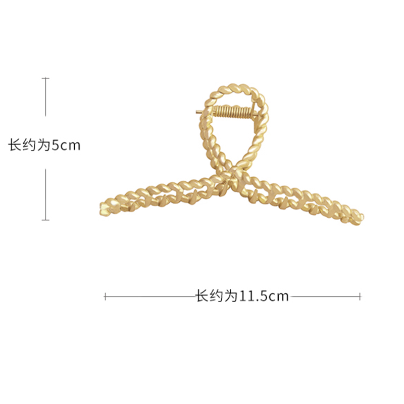 Woman Large Geometric Golden Metal Hair Claw Clip Clamps Hairpins Simple Hair Clips Barrettes Hairgrip Girls Hair Accessories