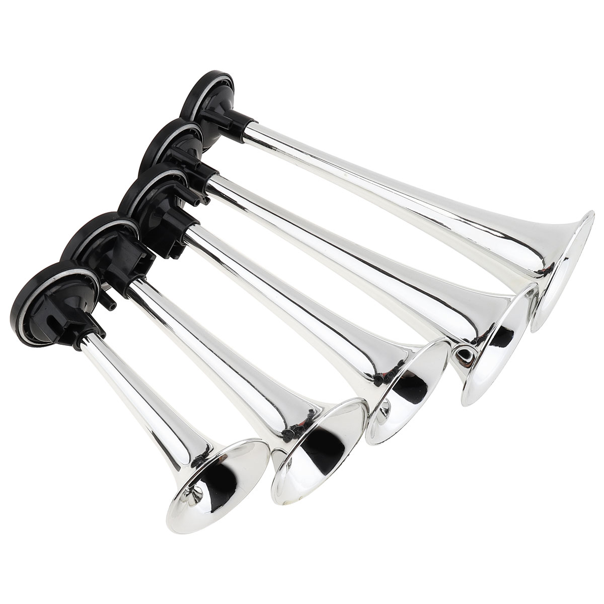 125db 12V 5 Red Dixie Super Loud Car Trumpet Air Horn Musical Air Horn Duke Hazzard with Air Compressor for Car Truck Boats