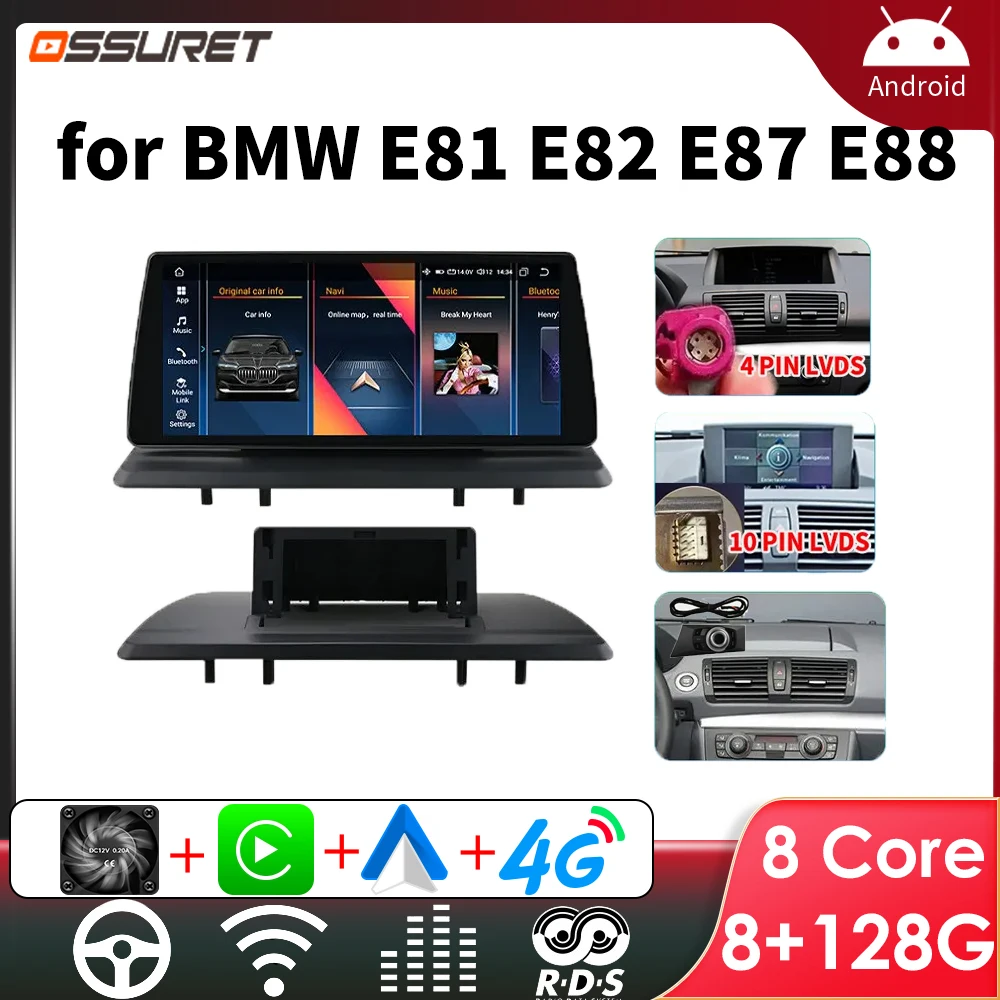 Android Car Radio Multimedia Video Player for BMW E81 E82 E87 E88 2006-2012 CCC CIC Idrive Autoradio Carplay Car GPS WIFI 7862