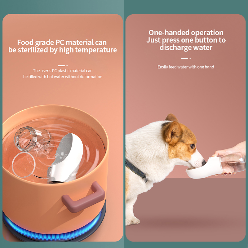 free shipping Water Portable Pet Drinking Bottle for Dogs Cats Outdoor Travel Walking Puppy Drinker Kitten Waterer Dog Accessories