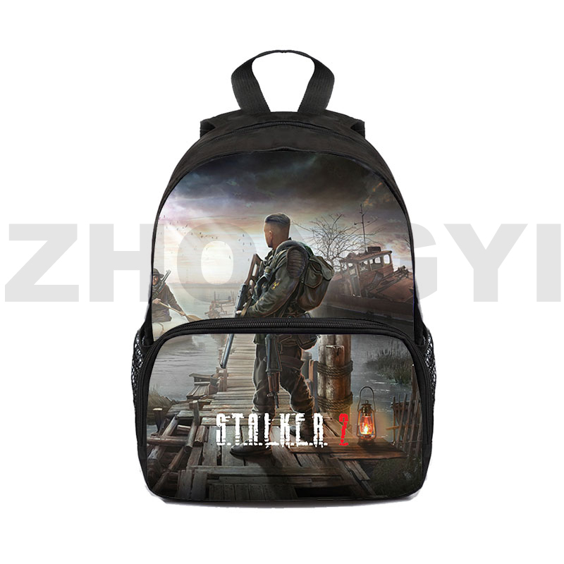 Competitive Games S.T.A.L.K.E.R. 2 Heart of 3D Backpacks Canvas Boys Elementary School Bags Shooting Stalker 2 Men Unisex Bags