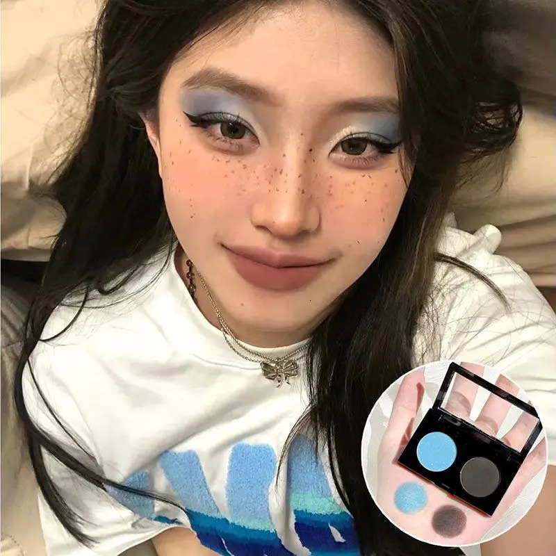 Taro Rose Tea Low Saturation Olive Skin Powder Brown Two-Color Eyeshadow Tray Monochrome Matte Pure Wind Earth Color 240624