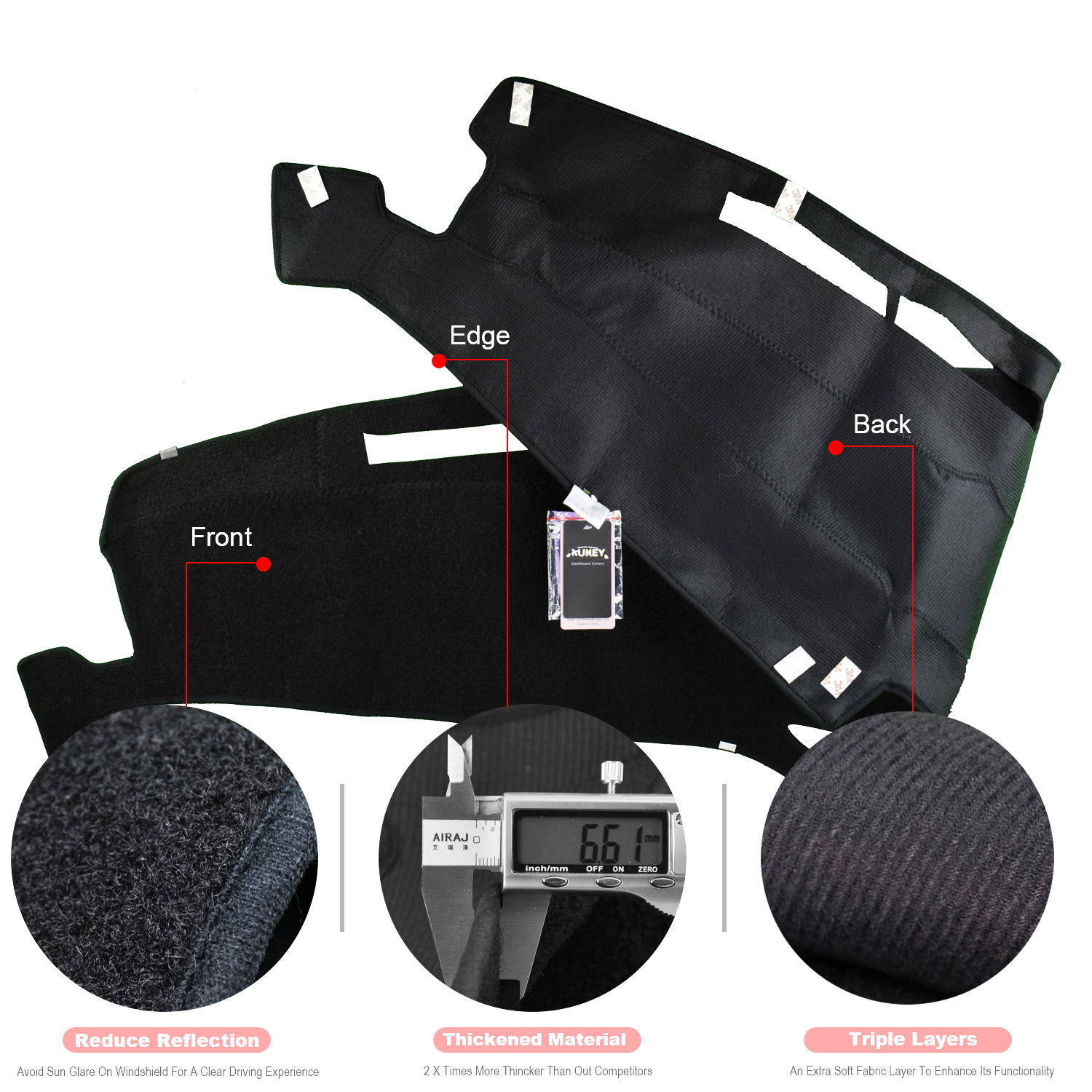 For Ford F150 F250 F350 1992 1993 1994 1995 1996 Dash Mat Dashboard Cover Dashmat Anti-dirty Pad Carpet Guard Car Accessories