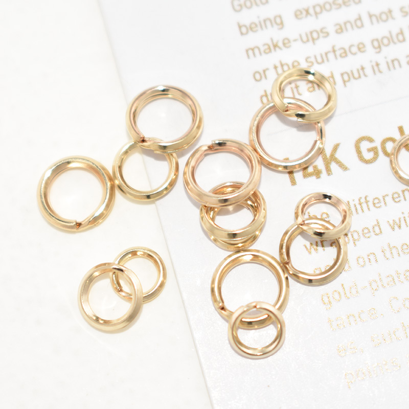 14K Gold Filled Open Double Loop Jump Rings for Making DIY Jewelry Findings