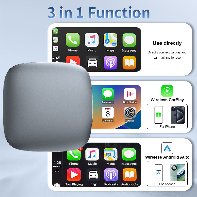 FLIXIVI CarPlay Smart Ai Box with USB Android Auto Adapter Car Intelligent System For Toyota VW Kia
